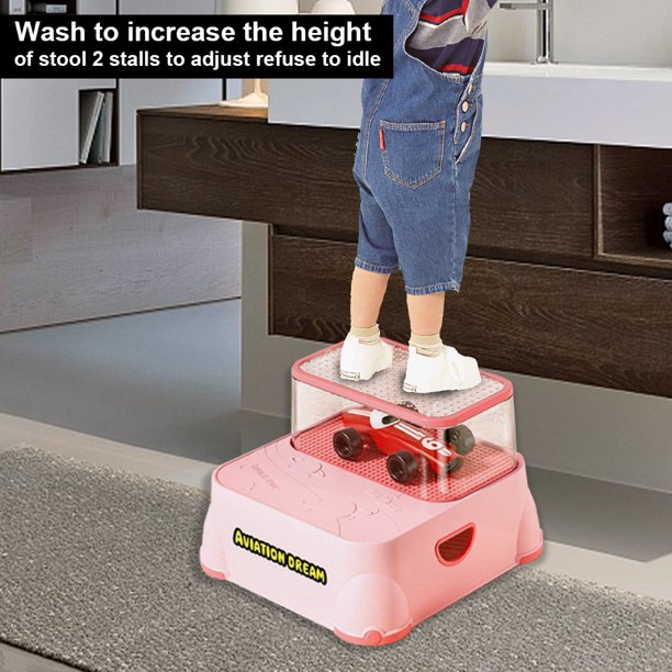 Caja de almacenamiento de bloques de construcción 2 en 1, escalera de escalada antideslizante, altura doble para niños