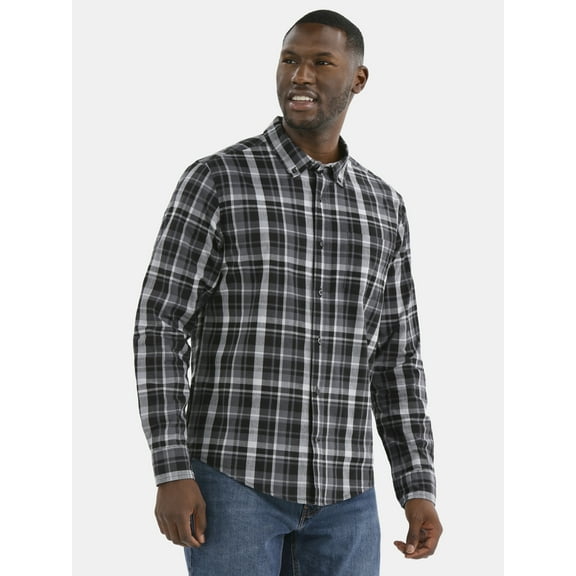 George Men's Poplin Shirt with Long Sleeves, Sizes S-3XL