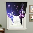 thumbnail image 2 of Purple Butterflies Balloon Curtains 63 Inch Length for Living Room/Bedroom, Modern Abstract Fantasy Gradient Rod Pocket Privacy Door Curtains Decorative Tie Up Shade for Window 52"x63", 2 of 8