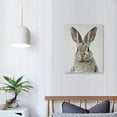 thumbnail image 4 of Acheng  Sylvie Bunny Portrait on Linen and Bunny Tail on Linen Framed Canvas Wall Art Set by Amy Peterson Art Studio, 2 Piece 23x33 Natural, Cute Animal Art for Wall picture 2, 4 of 5