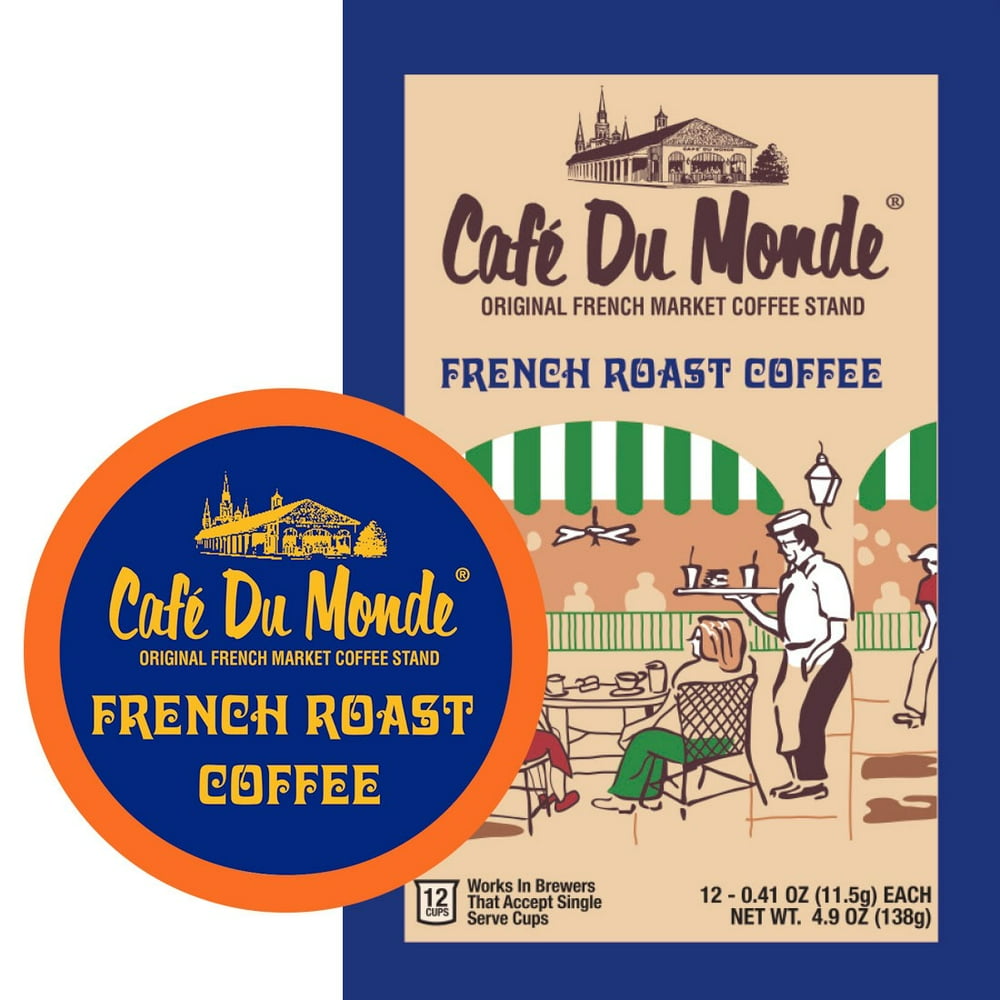 Cafe Du Monde Coffee French Roast SingleServe Cup Pods, 12 Count