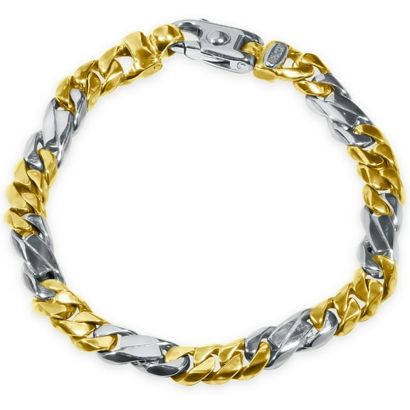 Pompeii Men's Figaro Link 14k Gold (35gram) or Platinum (57gram) 7.5mm Bracelet 8.5" (,)