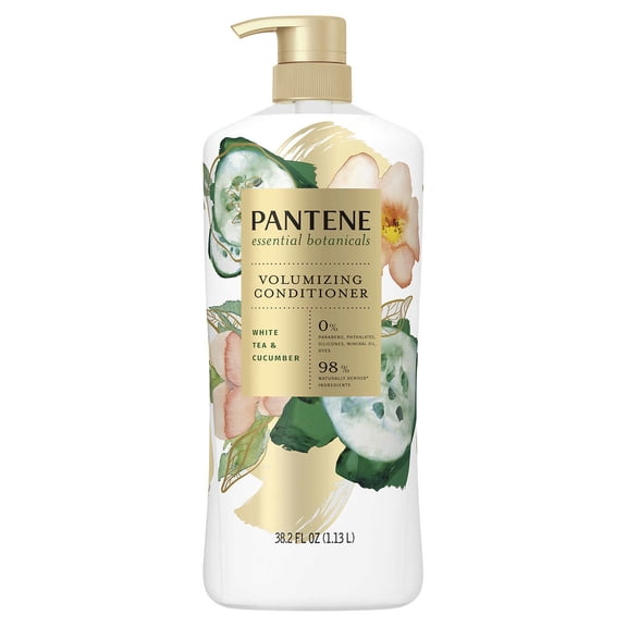 Pantene Essential Botanicals Volumizing Conditioner, Tea & Cucumber, 38.2 Ounce