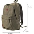 thumbnail image 2 of SHIQI-Canvas School Laptop Backpack, Durable Rucksack, Travel Notebook Bag, for Men Women, 2 of 4