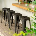 thumbnail image 1 of Heavenly Collection Gunmetal Metal Counter Stool For Dining Area, 1 of 8