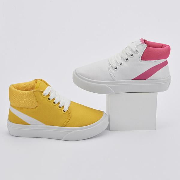 COMBO 2X1 TENIS TIPO BOTAS COLOR AMARILLO Y BLANCO Mundo Terra