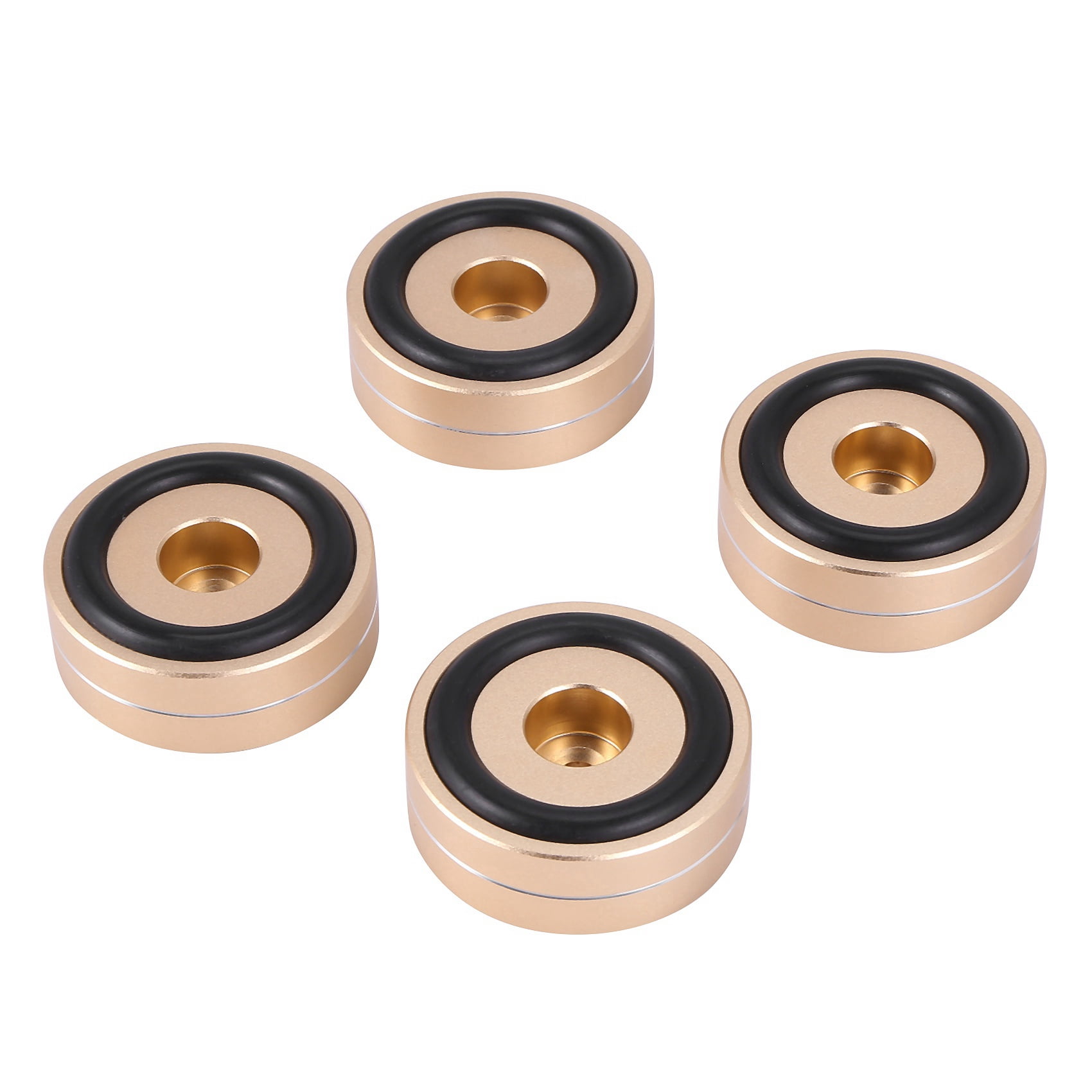 8PCS Turntable Isolation Feet Pads Aluminum Speaker Spikes Stand Foot Cones Base Mat for Audio Sound Amplifier