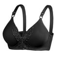 thumbnail image 2 of YWDJ Everyday Bras for Women Push Up No Underwire Plus Size Everyday for Sagging Breasts Breathable Hollow Out Perspective Underwear No Rims Bras for Breastfeeding Sports Bras for Women Black L, 2 of 4