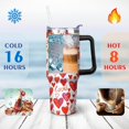 thumbnail image 4 of Love Heart 40 OZ Tumbler Cup with Lid and Straw for Water Iced Tea Coffee Smoothie and More, 4 of 7