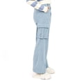thumbnail image 2 of Pantalón Para Mujer Con Doble Bolsa Lateral Y Pinzas Quarry Color Azul, 2 of 4