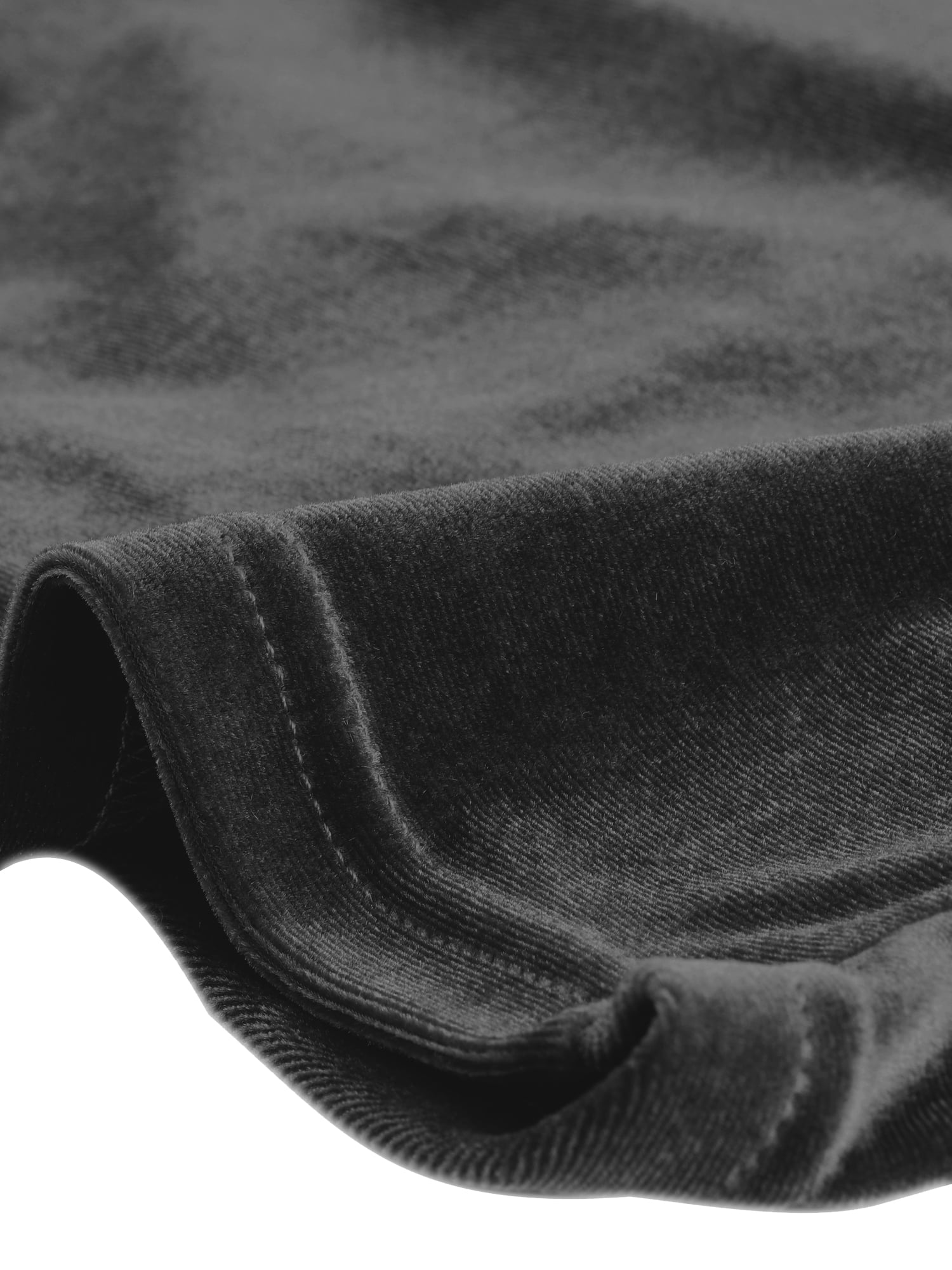 DARING DIVA Women's Velvet Square Neck Drawstring Puff Crop Top S Black