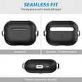 thumbnail image 3 of for Airpods Pro 2nd Generation Case Earphone Protective Case Pro 1st Cover with Secure Lock Compatible with for Apple Airpods 3 2022 (Black and Orange,For Airpods Pro), 3 of 7