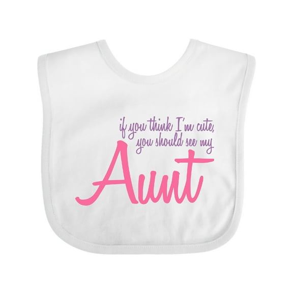 Inktastic Cute Aunt Boys or Girls Baby Bib
