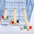 thumbnail image 4 of Bird Perch Stand Wood Beads Rope Standing Parrot Toy Bird Chewing Toy for Parrot Parakeet Budgie Play Toys, 4 of 5