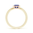 thumbnail image 2 of ANGARA Natural Pear-Shaped 1.1 ct Tanzanite Ring with Diamonds in 14K Yellow & Rose Gold for Women (Size-8x6mm) | December Birthstone, Anniversary, Jewelry Gift for Women | Natural Tanzanite Ring, 2 of 9