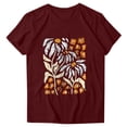 thumbnail image 2 of ZHUGeLI Women's Printed Round Neck Short Sleeved T-shirt Top Short Sleeved Round Neck Top/shirt Up to 50% off Clearance, 2 of 3