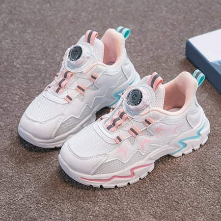 

Dyfzdhu All Seasons Children Sports Girls Boys Run Flat Bottom Non Slip Elastic Bcolorblock Comfortable Street Casual Style