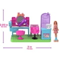 thumbnail image 3 of Barbie Mini BarbieLand Collectible Hair Salon Playset with 1.5-Inch Doll, Style Station with Mirror, Shampoo Area and Reception Desk for Storytelling Play, 3 of 5