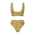 thumbnail image 6 of Rocae Sunflower for Bikini Set for Women Two Piece Sexy High Swimsuits Split Crossover Bikini XX-Large, 6 of 9