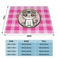 thumbnail image 6 of Cat Avatar Plaid Throw Blanket, Super Soft Anti-Pilling Flannel Bed Blankets, 80"x60", 6 of 8