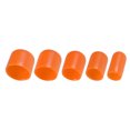 thumbnail image 3 of Unique Bargains 25 Pcs Embouts Ronds en Caoutchouc 1/4 Pieds 3/8 Pieds 1/2 Pieds 3/4 Pieds 7/8 Pieds Protecteurs de Filetage de Vis pour Couvercle en Vinyle Orange, 3 of 6