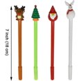 thumbnail image 2 of 28pcs Novelty Christmas Series Rollerball Pens Black Gel Ink For Office School (4 Style - Christmas Tree, Snowman, Reindeer, Santa Claus), 2 of 5