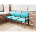 thumbnail image 4 of Pemberly Row Siège Tandem 3 Places pour Réception d'Attente Sans Accoudoirs Centraux, Turquoise, 4 of 5
