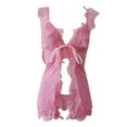 thumbnail image 6 of Tosmy Women's Lingerie Ladies Sexy Lace Sling Top Nightdress Deep V Front Open Lingerie Nightdress, 6 of 8