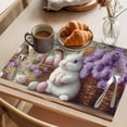 thumbnail image 3 of Easter Placemats Set of 8, Bunny Eggs Non-Slip Place Mats Washable Table Mats for Kitchen Dining Table Decorations Indoor/Outdoor, 3 of 9