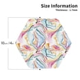 thumbnail image 2 of Honeii Abstract Marble Texture print Leather Coaster Set of 4, ideal for safeguarding your furniture from drinks spills and effortless cleanup-Hexagon, 2 of 6