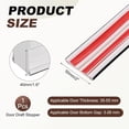 thumbnail image 2 of 36.6 Inch Under Door Draft Stopper PVC Self-Adhesive Folding Door Draught Excluder Noise Blocker Gap Stoppers Fit for 1.38"-2.17" Thickness Interior Exterior Doors White, 2 of 3