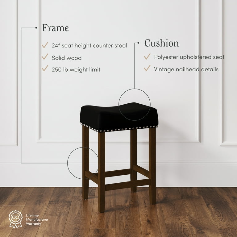 Black fabric counter stools sale