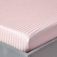 thumbnail image 3 of 600 Thread Count 3 Piece ( 1-Fitted Sheet + 2 - Pillow Cases ) Fitted Sheet 30 Inch Deep Pocket 100% Egyptian Cotton Stripe Pattern, 3 of 4