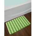 thumbnail image 2 of Polka Dots Bath Mat, Vintage Featured Striped Pattern with Polka Dots Regular Circles Retro Theme Artprint, Non-Slip Plush Mat Bathroom Kitchen Laundry Room Decor, 29.5 X 17.5 Inches, Green, Ambesonne, 2 of 2