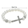thumbnail image 7 of ZPAQI Nice Cross Bracelets Imitation Pearl Bead Bracelet Jewelry Decor Gift for Women, 7 of 7