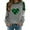 F Gray, variant on Kilaqueen St Patricks Day Womens Sweatshirt Crew Neck Long Sleeve Funny Plaid Pullover Tops Casual Classic Fit Holiday Vacation Sweatshirts