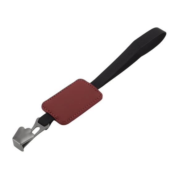 Unique Bargains 1 Pcs Universal Car Seat Headrest Hook for Most Car, SUV, Truck Car Seat Back Organizer Hooks Sturdy Faux Leather Metal Red 11.02"x1.85"