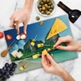 thumbnail image 3 of Tropical Cutting Board, Railay Beach Krabi Thailand Small Boat Crystal Water Rock Cliff Tropical Landscape, Decorative Tempered Glass Cutting and Serving Board, Large Size, Blue Green, by Ambesonne, 3 of 4