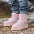 thumbnail image 2 of BOBOGOJP Girls Boys Warm Winter Boots Kids Outdoor Snow Boots(Toddler/Little Kid) Pink for Size 2, 2 of 8