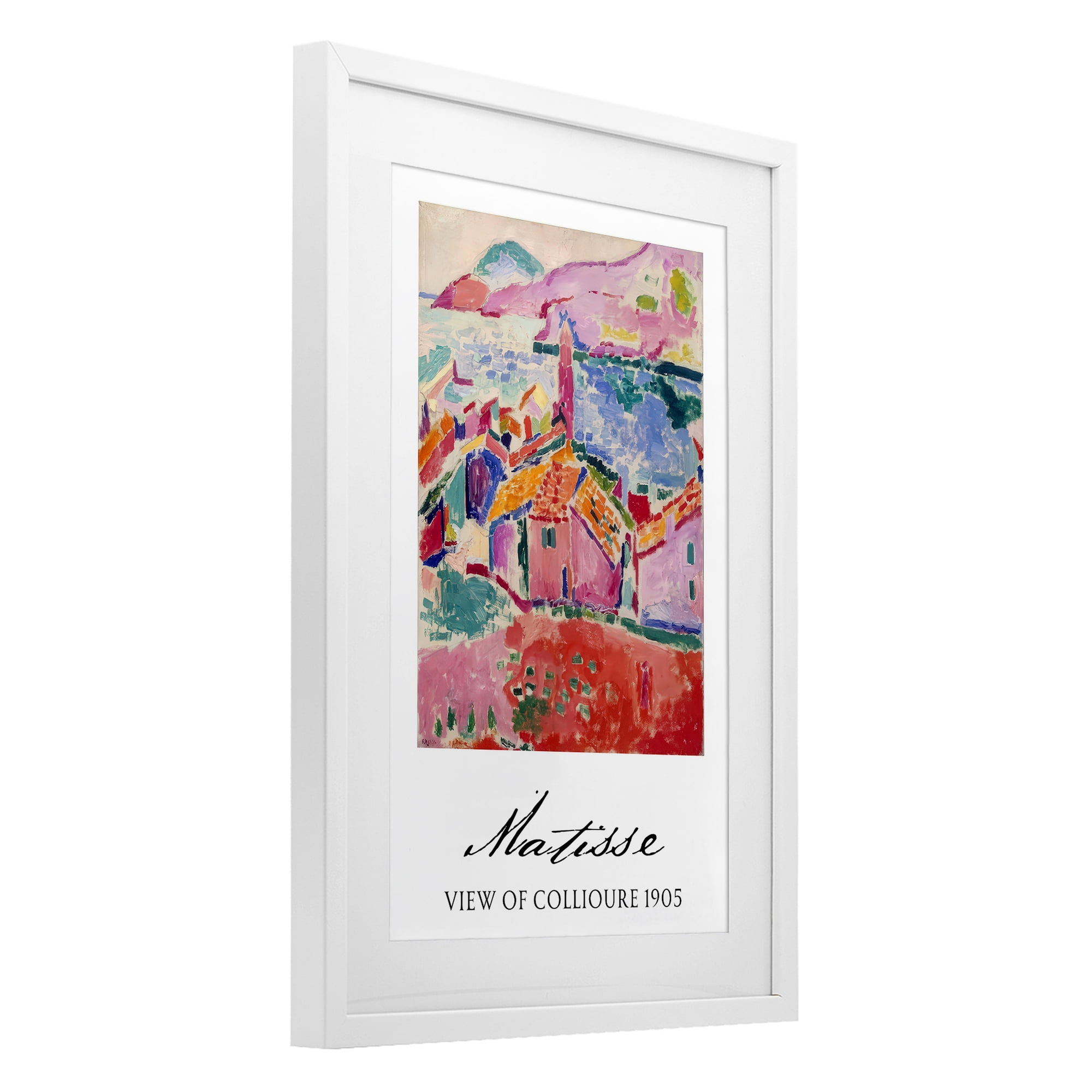 View Of Collioure White Framed Print Under Glass, design by Vintage Hustle