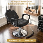 BarberPub All Purpose Hydraulic Barber Chair Salon Beauty Spa Chair Shampoo Recliner Black 2059