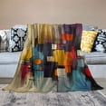 thumbnail image 2 of JEUXUS Blanket Gifts Abstract Landscapes Flannel Throw Blanket (Universal 1) White, 2 of 6