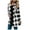 Blanc, variante sur Cardigan Long Ouvert pour Femme, Chemise Kimono à Carreaux Buffalo Drapée à Boutons-Pression, Chandail Tricoté Cardigan (P-5TG, Blanc)