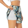 thumbnail image 3 of Lsque Butterflys Printed Women's Running Shorts with Liner Pockets,Elastic Quick Dry Workout Athletic Gym Yoga Shorts,Womens High Waist Shorts-XX-Large, 3 of 9