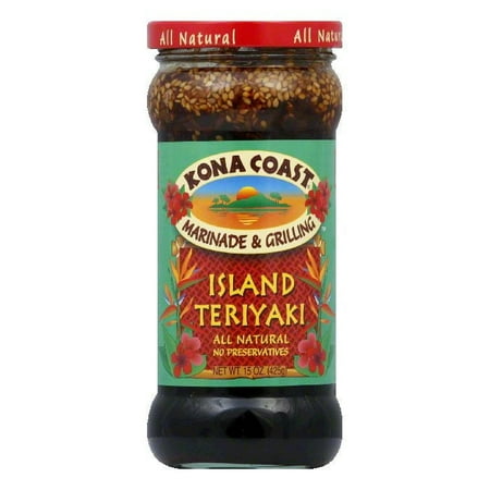 (2 Pack) Kona Coast Marinade & Grilling Island Teriyaki, 15.0 (Best Meat Marinade For Grilling)