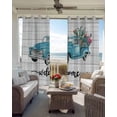 thumbnail image 6 of Blue Truck Blackout Curtains for Bedroom Living Room Darkening Curtains 54 Inch Long Sunmmer Car Tropical Plants Cactus Wooden Short Curtain for Small Window Treatment Grommet Drapes 42"x54"x2, 6 of 9