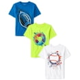 thumbnail image 1 of Camiseta deportiva The Children's Place para niños, paquete de 3, azul, talla M, 1 of 4