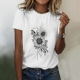 thumbnail image 2 of Summer Tops For Women Casual Printing Comfortable Round Neck Shirt Crew Neck Fashion Casual Womens T Shirts, 2 of 4