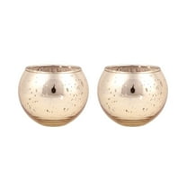 SLYNSHome 2Pcs Tea Light Candle Holders for Christmas Decoration,Vintage Candlestick Holders Centerpieces for Home Wedding Dinning Party - Gold