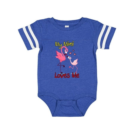 

Inktastic My Mimi Loves Me Flamingo Gift Baby Boy or Baby Girl Bodysuit